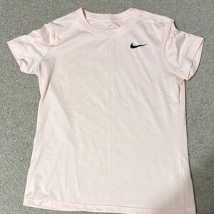 Nike Light Pink Short Sleeve Tee with Black Swoosh